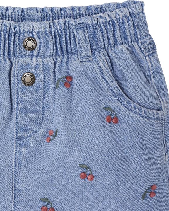 Actual product image Vertbaudet Baby Jeansshorts mit Blumenstickerei (74)