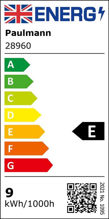 Energy Label Paulmann Globe (E27, 9 W, 1055 lm, 1 x, E)