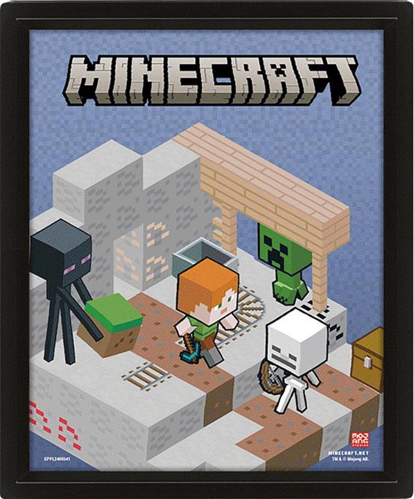 Produktbild Minecraft Gerahmtes Bild Terrain 3D
