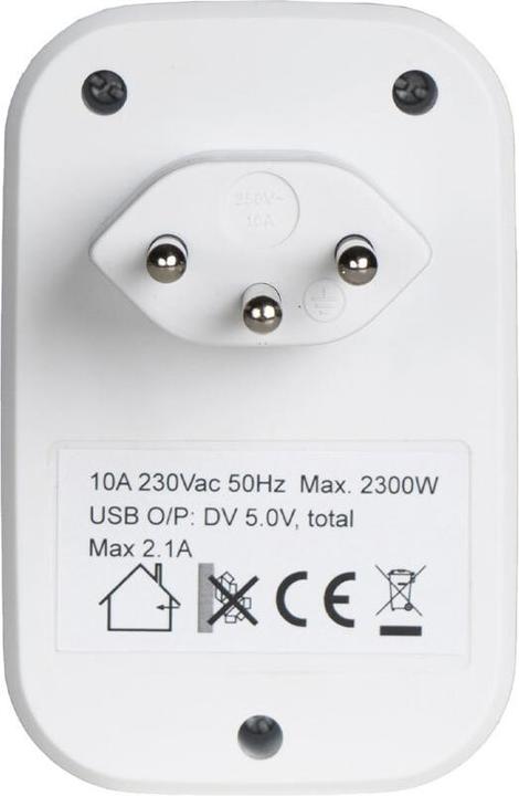 Produktbild Ekström Steckdosenadapter mit USB-Ladeanschluss (2 x)
