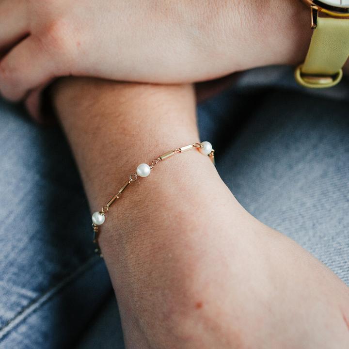Immagine prodotto Julie Julsen Bracciale Perle d'acqua dolce (19 cm, Argento 925)