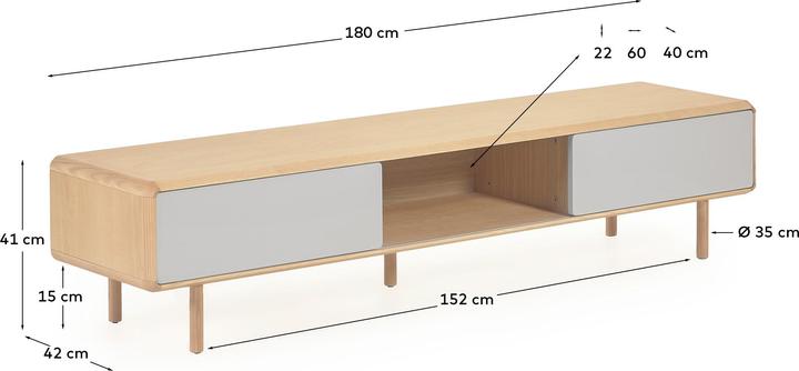 Image du produit Kave Home Anielle (180 x 42 x 41 cm)