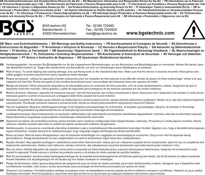 Produktbild BGS Hydraulisches Bördelgerät