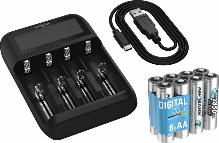 Produktbild Ansmann Ladegerät inkl. 8 Digital NiMH Akku Mignon 2650mAh (AA, 2650 mAh, Ladegerät inkl. Akku)