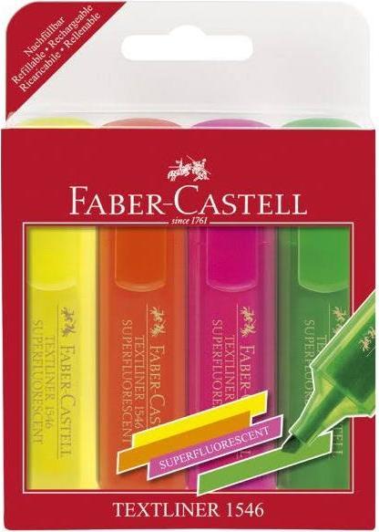 Image du produit Faber-Castell Texte, cas des 8 fluorescents (Multicolore, 1 mm, 8 x)