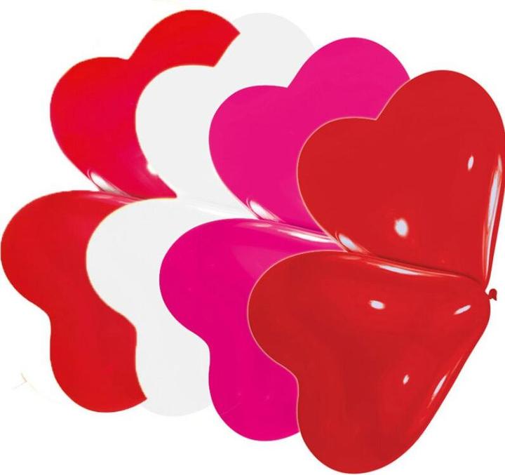 Produktbild Magni INT996563 - 10 Latexballons Herzen, 20,3 cm, Valentinstag, Muttertag (10 x)
