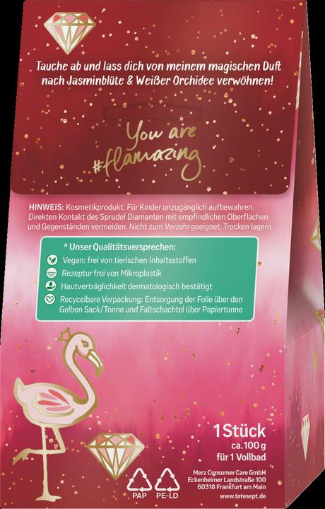 Produktbild Tetesept Badespass Sprudel-Diamant Flamazing rot (Badesalz)