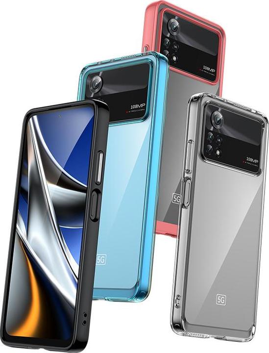 Actual product image Hurtel Outer Space Case for Xiaomi Poco X4 Pro 5G cover with a flexible frame blue (Xiaomi Poco X4 Pro 5G)