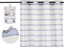 Produktbild Giftdecor blau gestreifte Gardine 140x260 cm (140 x 260 cm)