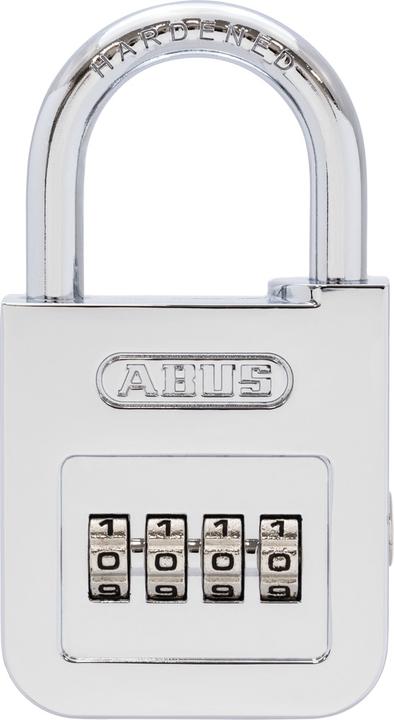 Image du produit Abus Cadenas à combinaison 160/50 - Cadenas en finition chromée brillante - avec code personnalisé.