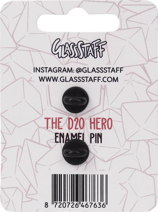 Actual product image Glass Staff Anstecker The d20 Hero Rot