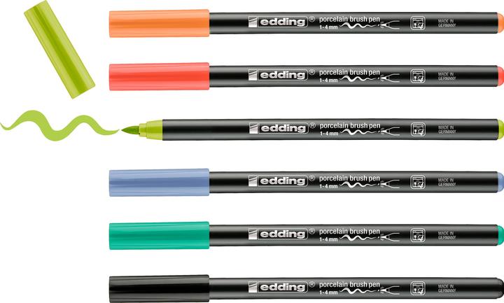 Produktbild Edding 4200 Porcelain Brushpen "Vivid", 6er-Set (Multi, 6 x)
