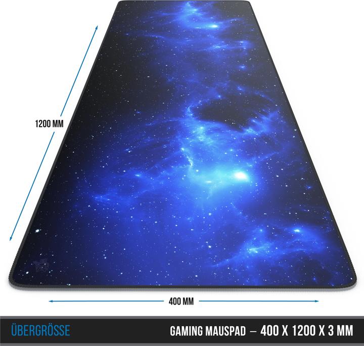 Produktbild CSL Gaming Mauspad, extra gross, 1200 x 400 x 3 mm Mausmatte XXXL, Rutschfest, Space