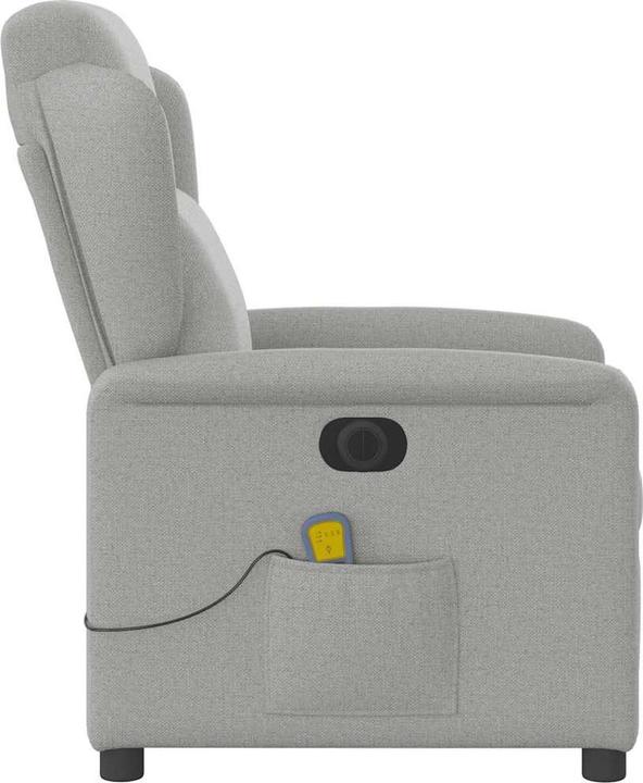Actual product image VidaXL Massage chair electric cloud grey fabric