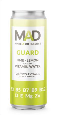 Image du produit MAD Caisse d'eau vitaminée GUARD Lime & Lemon (24 x 33 cl)