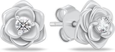 Image du produit Brilio Silver - Charming silver earrings Flowers EA1131W