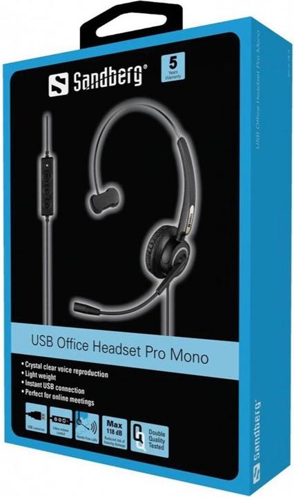 Immagine prodotto Sandberg Cuffia USB Office Pro Mono (Cablato, USB-A)