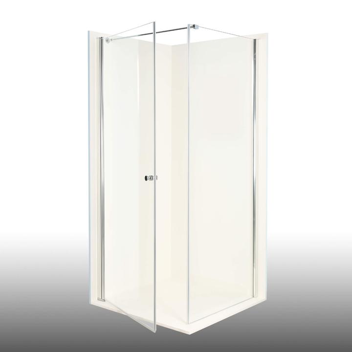 Actual product image Dusbad Shower cubicle/shower enclosure Vital 2 hinged door left + shower screen right (combination) (75 cm, 75 cm)