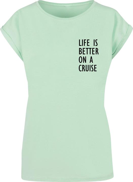 Produktbild Merchcode Ladies Life Is Better Extended Shoulder Tee - 113659 (XS)