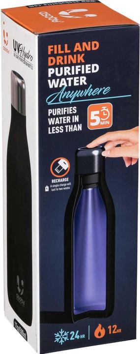 Produktbild Asobu UV-Flasche schwarz, 0,5 L (0.50 l)