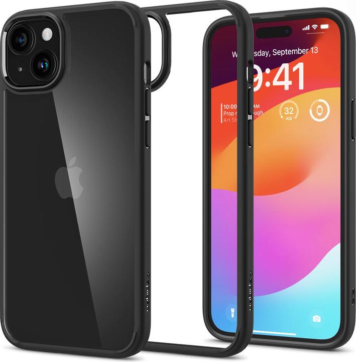 Actual product image Spigen Ultra Hybrid iPhone 15 Plus 6.7" czarny/matte black ACS06657 (Apple iPhone 15 Plus)