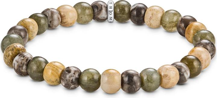 Thomas Sabo Armband Labradorit und Crocodile Jasper (17 cm, Silber 925)