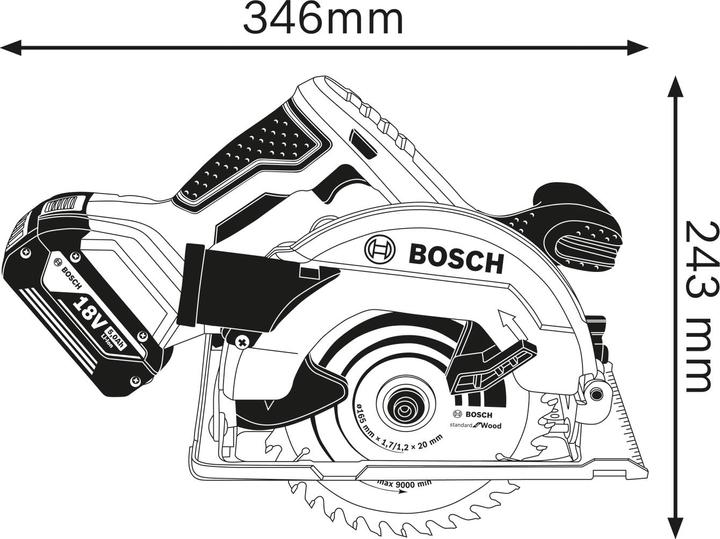 Produktbild Bosch Professional Gks 18v-57