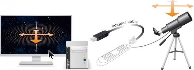 Image du produit Delock Câble adaptateur USB type A vers série RS-232 RJ9/RJ10 avec protection ESD Celestron NexStar 2 m (2 m)