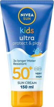 NIVEA Sun Kids Ultra Protect & Play SPF 50+ Lotion 150ml - Moisturising for Kids (Sonnenlotion, SPF 50+, 150 ml)