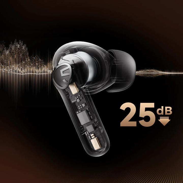 Productafbeelding Soundpeats Oortelefoon Clear (zwart) (ANC, 7 h, Draadloze)