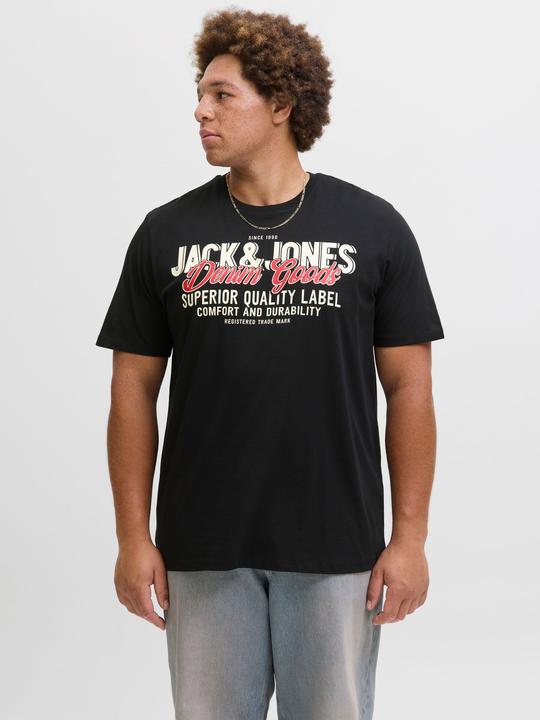 Actual product image Jack & Jones Jjelogo Tee Ss Oneck 2 Col Aw25 Noos Pls (4XL)
