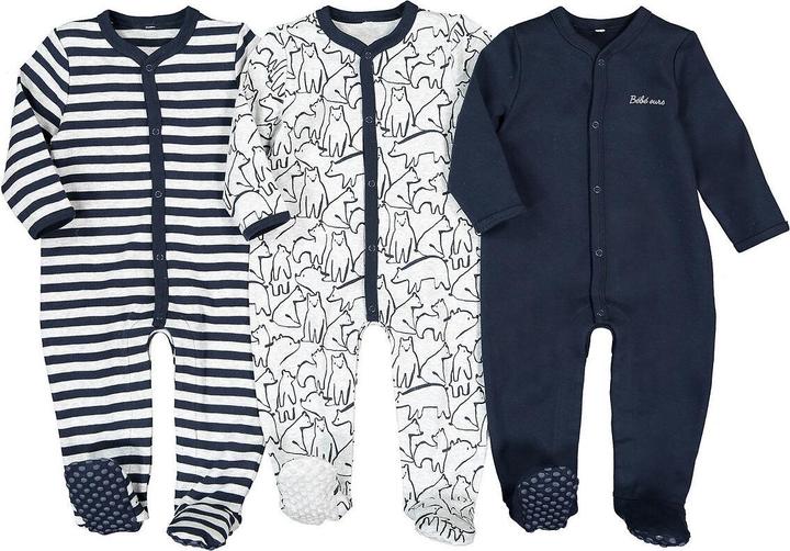 Immagine prodotto La Redoute Collections Pagliaccetto in cotone a 3 pezzi (74)