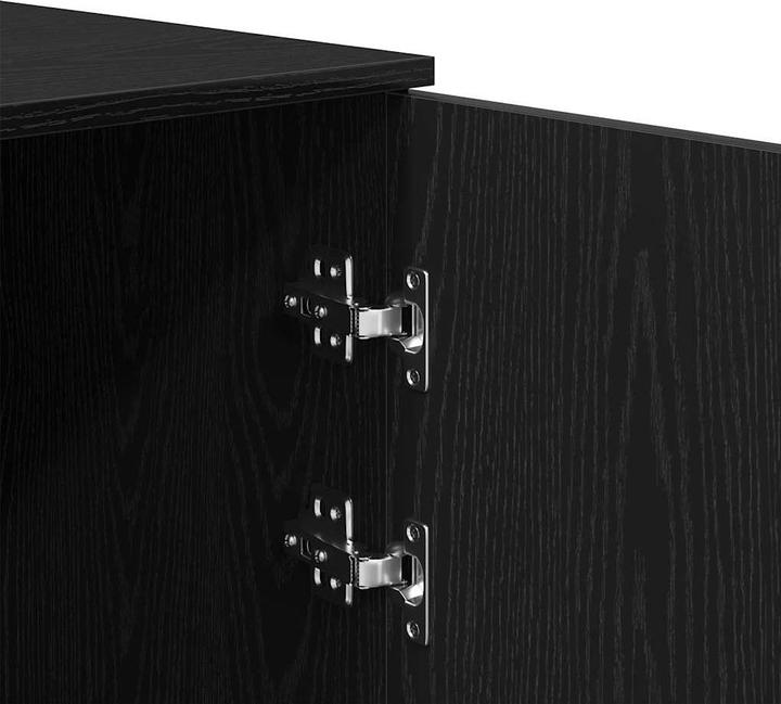 Image du produit VidaXL Armoire de stockage noire 40x45x103,5 cm Armoire en bois composite Armoire de classement