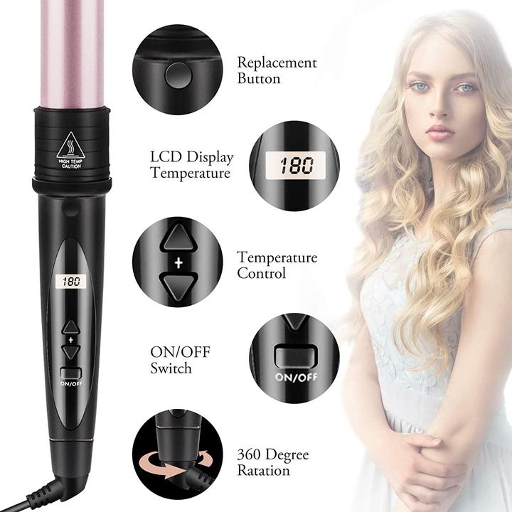 Actual product image Nwouiiay Curling Iron 6 in 1 (32 mm, 9 mm, 19 mm, 25 mm)