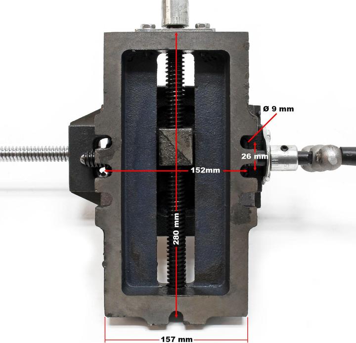 Immagine prodotto Wiltec Fresatrice a slitta a croce con morsa X-Y da banco 150 mm (150 mm)