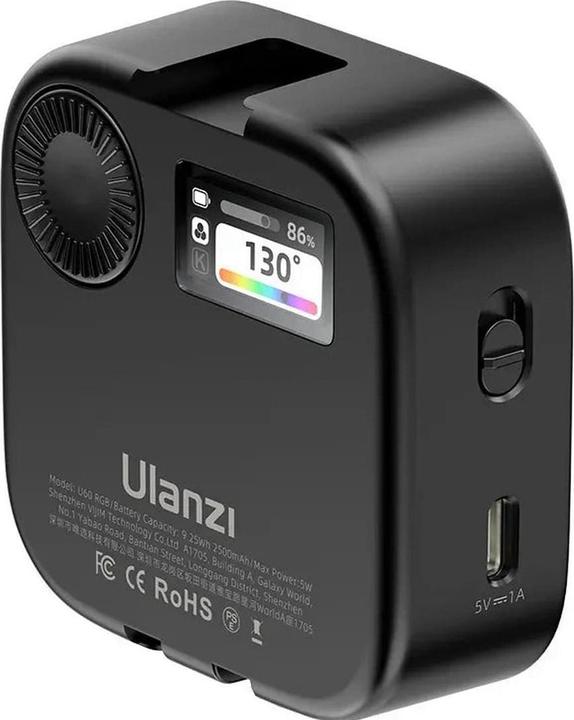 Actual product image Ulanzi U60 RGB Pocket light with U mount White (Video light)