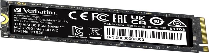 Actual product image Verbatim Vi5000 M.2 SSD 1TB PCIe4 NVMe 31826 (1000 GB, M.2 2280)
