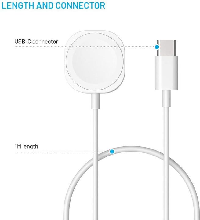Produktbild Fixed Charging cable for Apple Watch, USB-C
