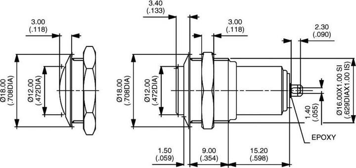 Image du produit APEM Bouton Poussoir Métal ø16mm à Accrochage