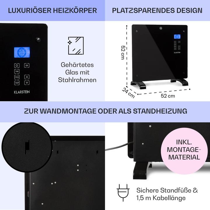 Produktbild Klarstein Elektroheizung, 1000 Watts - 20 m² (1000 W)