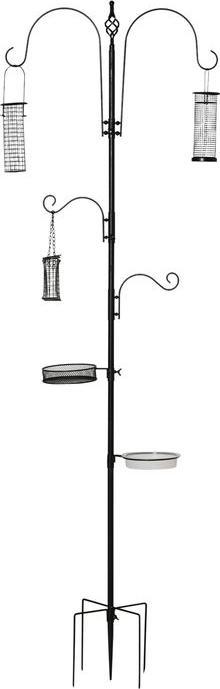 Swisshandel24 Bird Feeding Station Set Bird Feeder Feeding Plate Complete Feeding Column Bird Feeder Statio