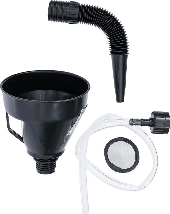 Actual product image BGS Oil Filling Funnel Set with flexible pipe and hose Ø 135 mm 3 pcs.