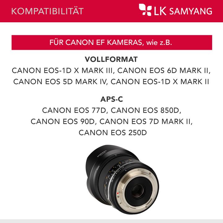 Image du produit Samyang 14mm f/2.8 MKII Canon EF (Canon EF, APS-C / DX)