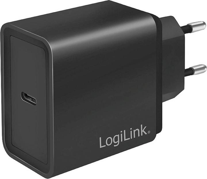 LogiLink USB Ladegerät 1x USB schwar 1-Port USB Steckdosenadapter, 13.5W (18 W)