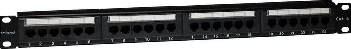 Actual product image Emiter EMITERNET Panel 19 24xRJ45 UTP Cat.6 (1U) with shelf EMS/FA-652KR-248-C6