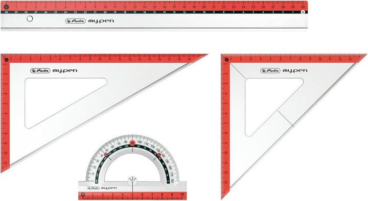 Actual product image Herlitz my.pen geometry set 4 pieces (300 mm)