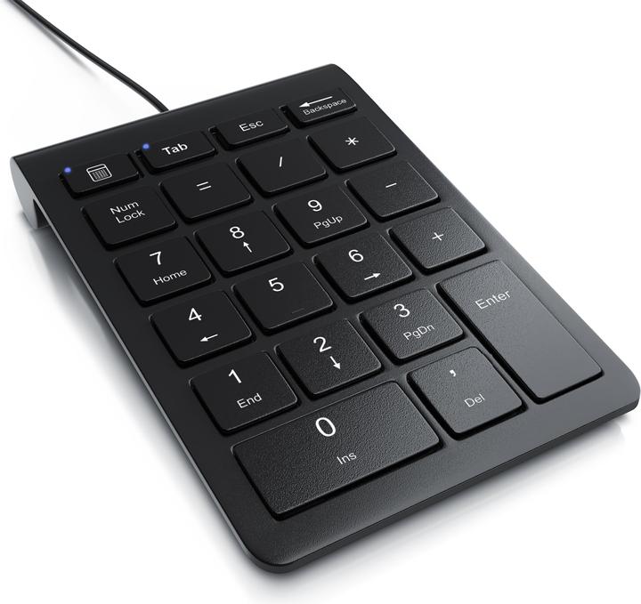 Aplic Numpad 22 Tasten, USB Keypad kabelgebunden, Ziffernblock, Nummernblock Zusatztastatur, Kabel 1,50 m (DE, Kabelgebunden)