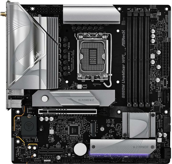 Produktbild AsRock B860M LiveMixer WiFi DDR5 Intel S retail (Socket S1, Intel B860, mATX)