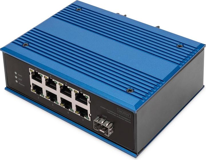 Image du produit Digitus Commutateur industriel Ethernet 8 ports 10/100BASE-TX + 1 port 100BASE-FX (8 Ports)