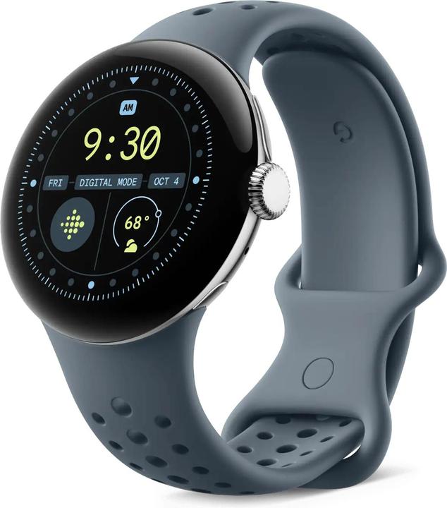 Produktbild Google Pixel Watch 3 (45mm), Active Sport Band (Edelstahl, Silikon)